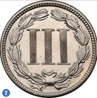 1882 Three Cent Nickel Pr65 Ngc Cac Sticker