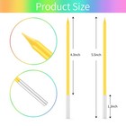 Bean Lieve 60-count Rainbow Birthday Candles - Colorful Birthday Candle Long    