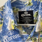 Corona Beer Shirt Tropical  Island  Hawaiian Palm Trees Button Up Sz Medium 