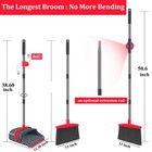 Ivandar Broom And Dustpan Setbroom Dustpan Combo Set Dust Pan Long Handle For