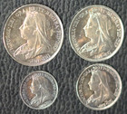 Uk Great Britain Maundy Set  1898  Victoria Old Head  Gem Bu Or Better  4 Coins
