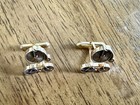 Vintage 1960   s Men s Bicycle Cufflinks Metal Gold Plated
