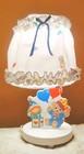 3-way Nursery Lamp Red Calliope Teddy Bear Jack In The Box 2 Bulbs Rare Vintage 