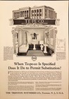 Te-pe-co All-clay Plumbing Fixtures Original Trenton Nj Antique Print Ad 1927