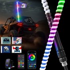 Mictuning 4ft Whip Lights W cob Led Chips Flag Remote For Utv Atv W app Control