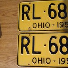 Nice Set Of Vintage 1950 Ohio License Plates Rl   6841