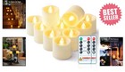 Flameless 24-pack Votive Candles With Remote Control - 400  Hours Of Warm Light