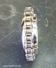 Round Silver Metal Ashtray With Bicycle Chain Link Edge Design