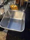 Tote Bin With Collar  Watertight 27in X 27 In X19in Stainless Steel With Wheels