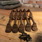 Set Of 10 5 1 2  Rustic Style Brown Cast Iron Drawer  Cabinet Pulls   ship Free