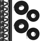 4pcs Zero Gravity Chair Replacement Cord  Black Elastic Rope Cord For Repair 