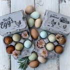 Henlay Split-apart Printed Egg Cartons - Securely Holds 6 Or 12 Extra Large Eggs