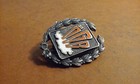 Austrian Labor Trade Union Vintage Brooch Pin 800 Silver 80  Wreath Letters Ogb