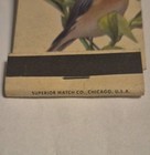 Vintage Matchbook Eastern Bluebird Unstruck Full Superior Match Co  Chicago New