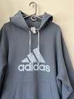 Vtg Adidas Crewneck Mens 2xl Powder Blue Hoodie Big Logo Spellout 90s