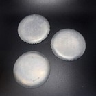 Vintage Set Of 3 Continental Silverlook Etched Aluminum Coasters Mcm