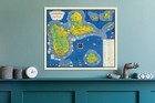 Pictorial Map Of Guadeloupe Caribbean Guadeloupean History Decor Fine Art Print
