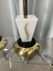 Pair Moss Lamps Atomic 50 s Lucite Mid Century Modern Retro Space Age Plastic
