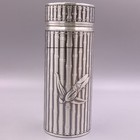 Pure S999 Fine Silver Drinking Cup Carved Cacida Healthy Water Bottle 70g 6 7in