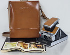 Vintage Sx-70 Polaroid Land Camera   Leather Case  tested working 
