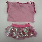 Build A Bear Pink Crown Fashion Princess Gem Top Sequin Skirt Teddy Clothes Read