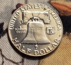 1954 Ch Bu Deep Cameo Proof Franklin Silver Half Dollar Gem Key Date Key Date