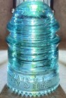 Vintage Hemingray No  12 Blue aqua Glass Insulator Made In Usa Pat  May 2 1893