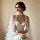 Pearl Choker Bridal Cape Vintage Beach Bridal Detachable