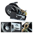 3500 Lbs Hand Crank Winch Heavy Duty Boat Trailer Winch 33 Ft Steel Wire Cable