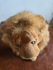 Vintage Flocked Lion Nodder Bobble Head W  Glass Eyes  Made In Hong Kong  1960s