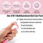 Facial Cleansing Brush2 In 1 Silicone Face Scrubber For Exfoliatingmassagingr   