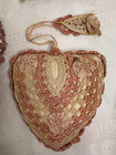 Lot Vintage Wishbone Thimble Holders   Pin Cushions  Crochet   Handmade  sewing