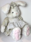 Gund  Bunny Floral Dress  violet  Easter Rabbit Plush Stuffed Animal Vtg 19   
