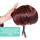 Adjustable Dog Wig With Secure Elastic Band For Small To Large Breed Pets