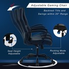 Ergonomic Gaming Chair Leather Office Computer Desk Racing Massage Rolling Black