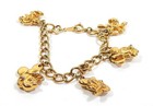Disney Cracker Jack Vintage Gumball Charm Bracelet Mickey Goofy Pluto Donald