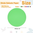 100 Sheets Construction Paper Circles 6 Inch Assorted Colored Craft Paper