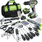 Workpro Pink grey 157pc Hand Tool Set 20v Cordless Drill Driver Home Tool Kit Us