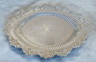 Antique Silver Plated Continental Silver Sheffield Serving Floral Tray 12 In L