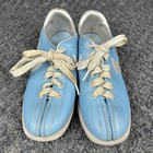 Vintage 1980s Nike Strike X Bowling Shoes Womens Size 8 Blue Silver Swoosh