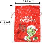 2 Pack Christmas Santa Sack Large Canvas Gift Bag 21 6 X 14 6 Inch Reusable Chri