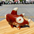 1 32lb Natural Agate Hand Carved Shark Figurine  Ocean Power Crystal Statue