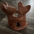Colima Dancing Dogs Mexican Pottery Folk Art Vintage Terracotta