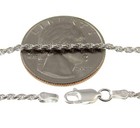 2mm Solid 925 Sterling Silver Italian Diamond Cut Rope Chain Necklace Italy