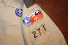 Boy Scouts Of America Bsa Men s Shirt Tan Medium Sewn Patches Short Sleeve