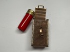 Vintage Gold Tone Metal Mesh Pill Box Case Holder Container Travel Vial 50 s 