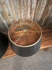 Vintage Mcm Black Pair Of Lampshades With Gold Lining Lampshade