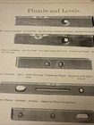 Vtg Print Ad Plumbs Levels Stanley Disston Cook Iron Cherry Wood Antique Tool