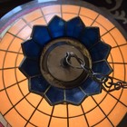Vtg Pepsi Cola Hanging Swag Lamp 13  Acrylic Stained Glass Style Plug-in Read