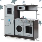 Costway Kids Fun Pretend Kitchen Playset Cooking Set Toddler Learning Toy Gift